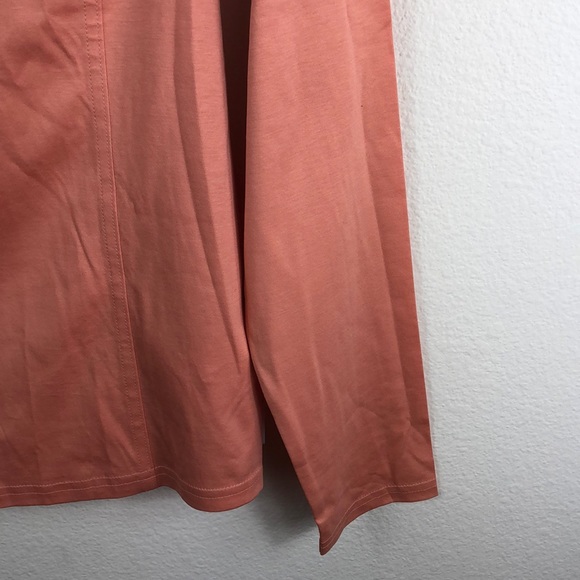 Lanvin Sport Collared Pullover Peach Shirt 38 8-10 - Picture 5 of 9